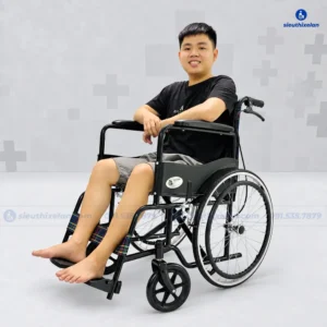Xe Lăn Lucass X75 – Xe Lăn Tiêu Chuẩn Có Phanh Tay Cho Người Đẩy