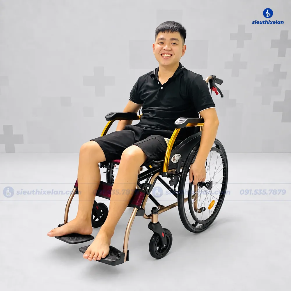 Xe Lăn Lucass X65 – Khung Hợp Kim Nhôm Gấp Gọn