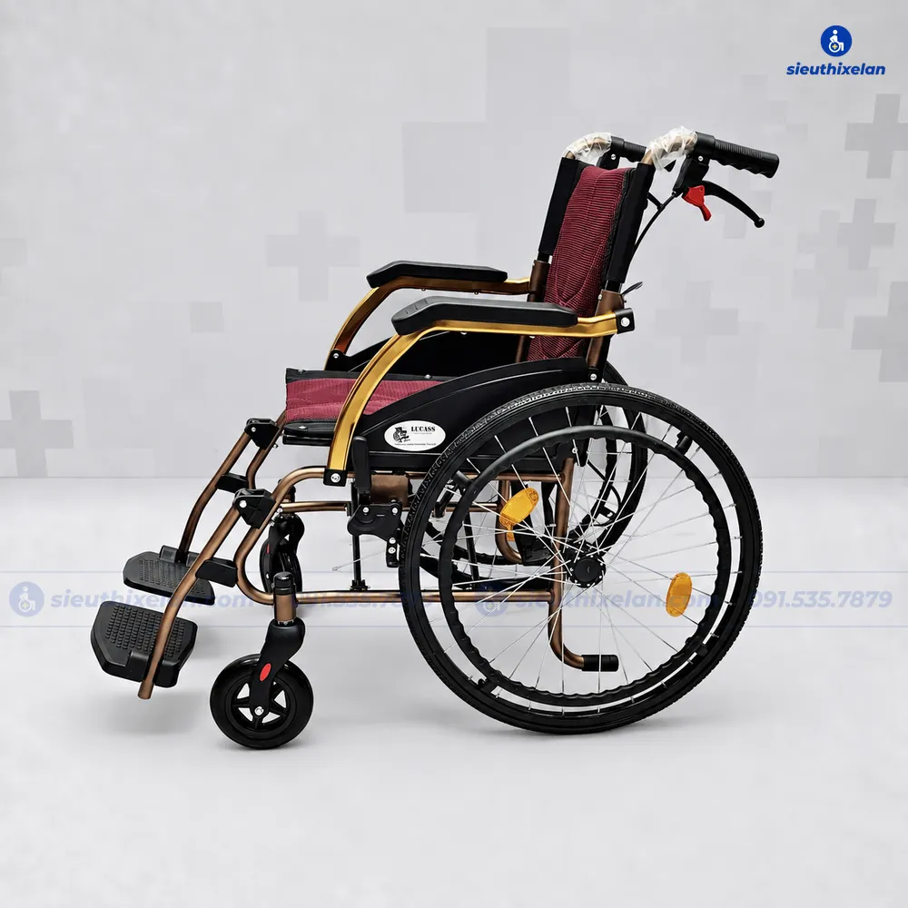 Xe Lăn Lucass X65 – Khung Hợp Kim Nhôm Gấp Gọn