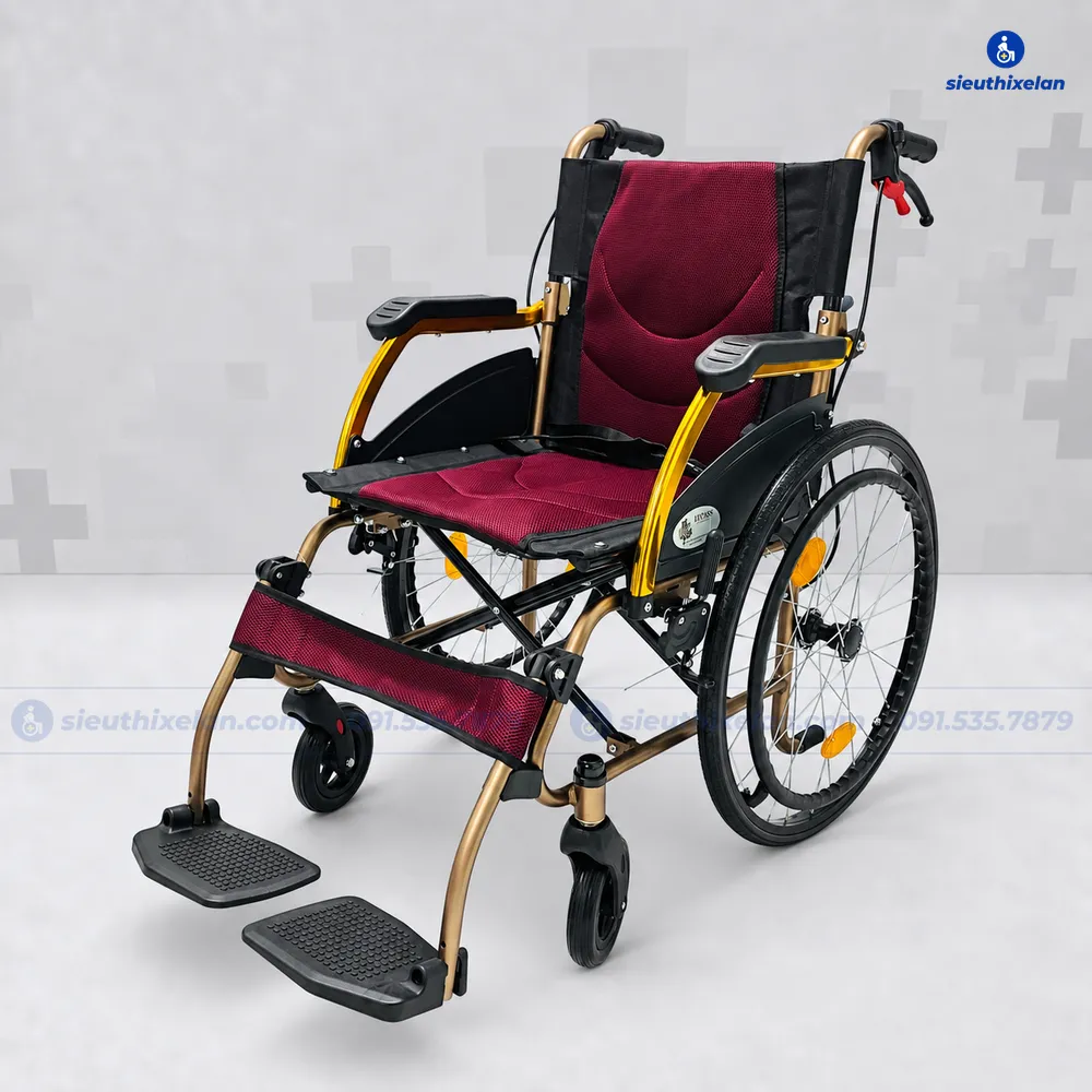 Xe Lăn Lucass X65 – Khung Hợp Kim Nhôm Gấp Gọn