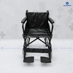 Xe Lăn X2 Ghế Da – Xe Lăn Tiêu Chuẩn Có Phanh Tay Cho Người Đẩy