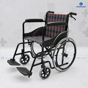 Xe Lăn Oromi X1 Caro – Xe Lăn Tiêu Chuẩn Có Phanh Tay Cho Người Đẩy