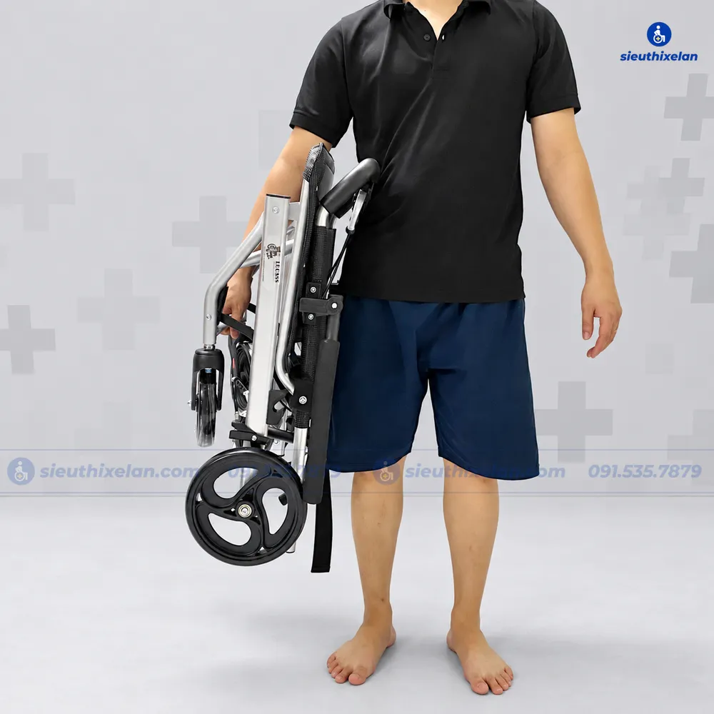 Xe Lăn Lucass X93 – Xe Lăn Du Lịch Gấp Gọn, Xách 1 Tay