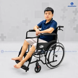 Xe Lăn Lucass X75C – Xe Lăn Tiêu Chuẩn Có Phanh Tay Cho Người Đẩy