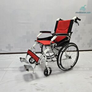 Xe lăn Lucass X63 Đỏ - Khung Nhôm Gấp Gọn