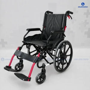 Xe Lăn Oromi X3C Ghế Da – Gấp Gọn, Bánh Mâm